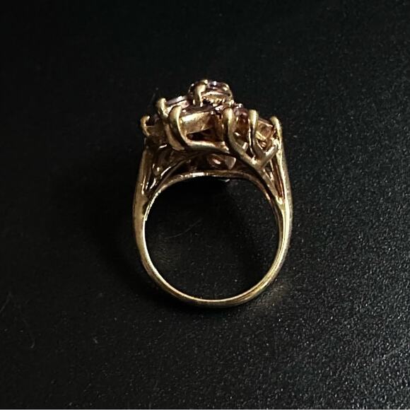 Vintage Pink Amethyst Crystal Ring - Picture 8 of 10